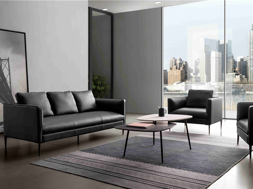 現代風格皮質辦公沙發 現代辦公沙發